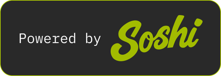 Powered by Soshi (Rectangle) - Dark